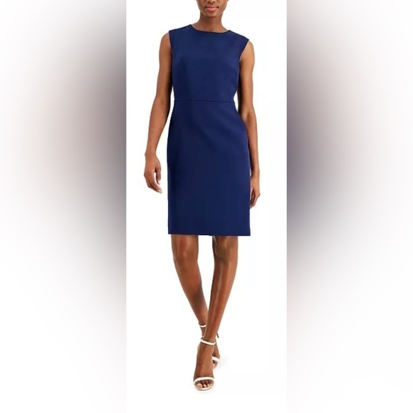 Nwt Anne Klein Cap Sleeve Sheath Dress Size 0 - Picture 1 of 6
